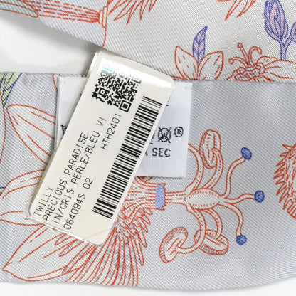 Hermes Silk Precious Paradise Twilly Gris Perle 4 of 4