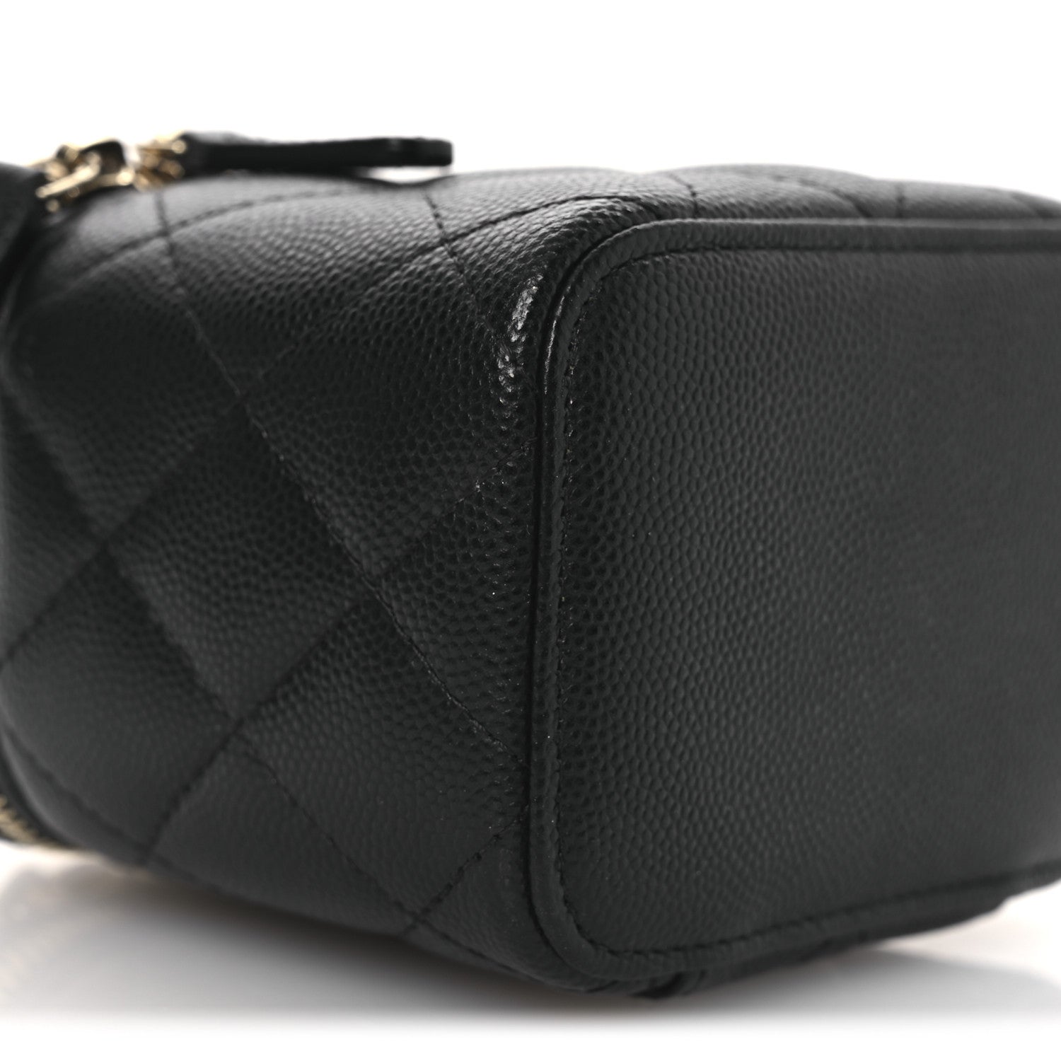 Chanel Caviar Quilted Mini Vanity Case With Chain Black 9 of 13