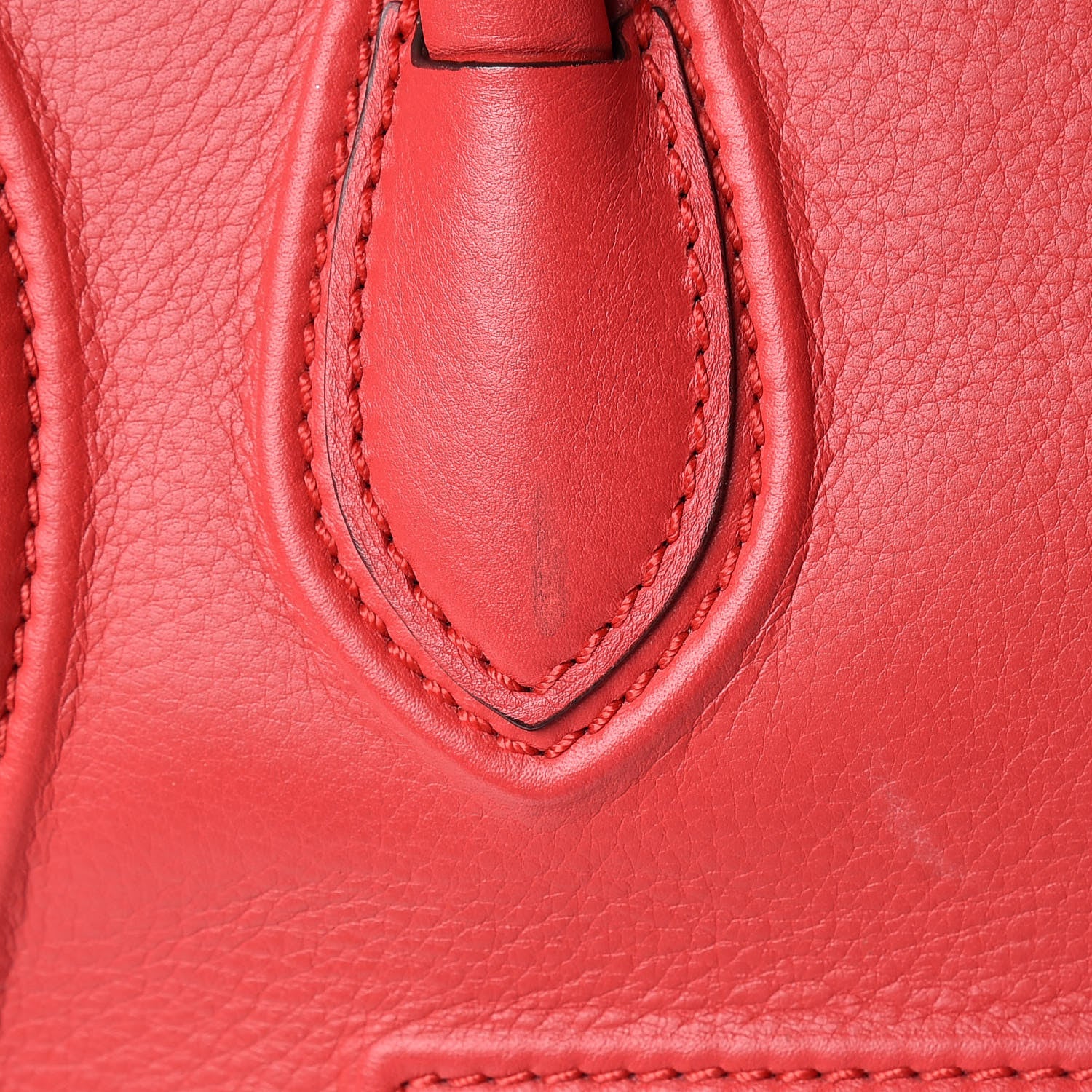 Celine Supple Calfskin Medium Phantom Luggage Vermillion 14 of 21