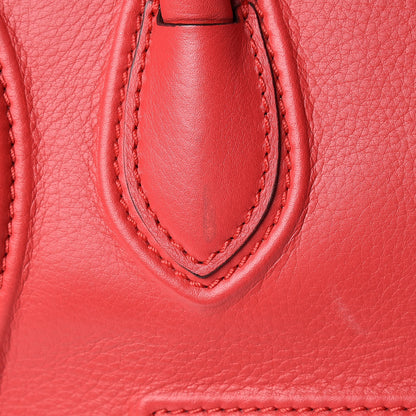 Celine Supple Calfskin Medium Phantom Luggage Vermillion 14 of 21