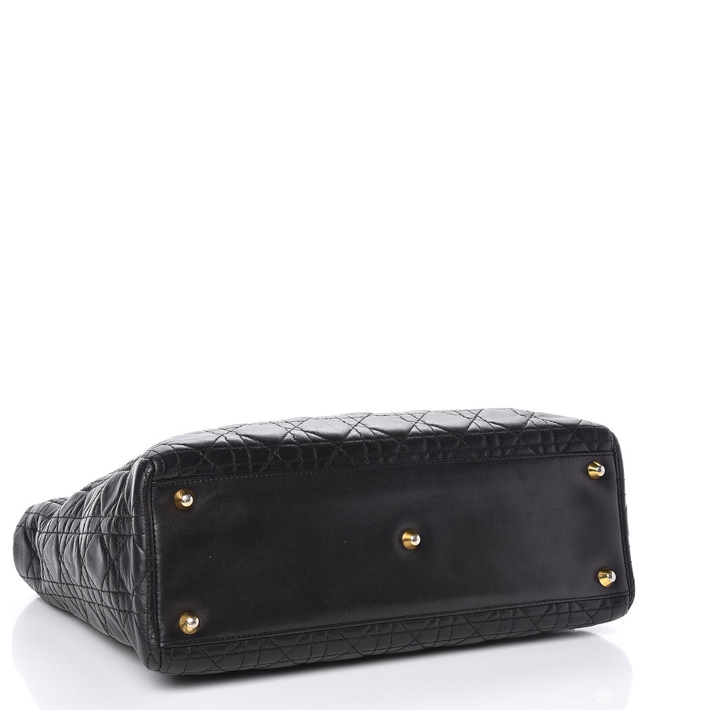 Lambskin Cannage Large Lady Dior Black