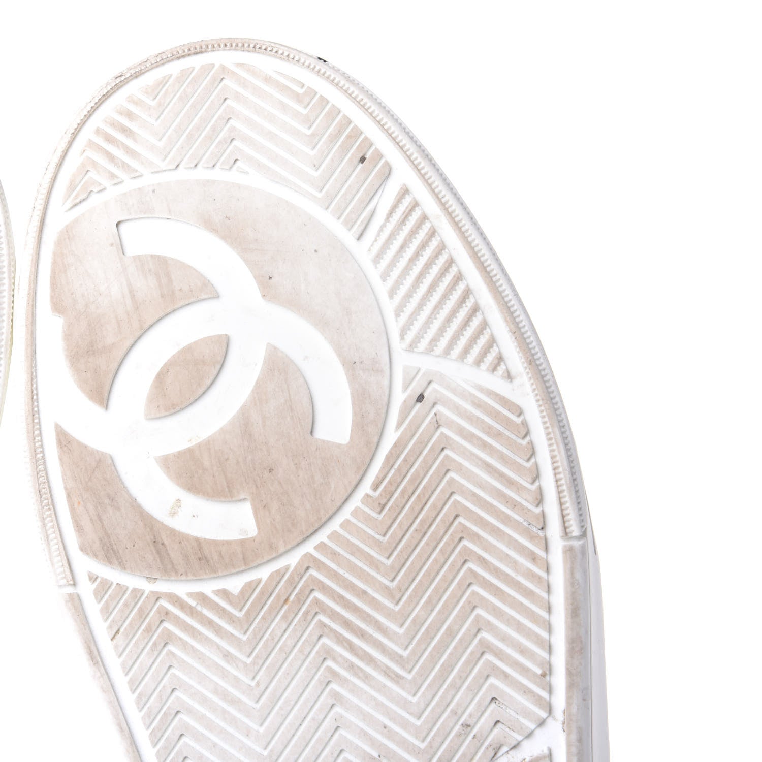 Chanel Calfskin Womens Logo Sneakers 38 White 8 of 10