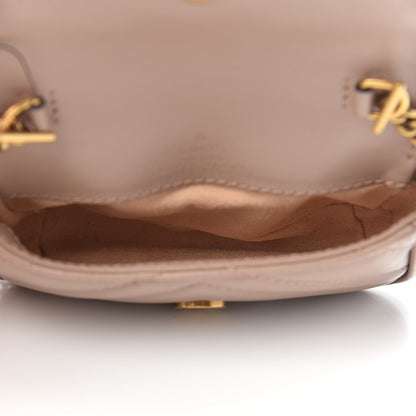 Gucci Calfskin Matelasse Heart GG Marmont 2.0 Coin Purse On A Chain Porcelain Rose 5 of 7