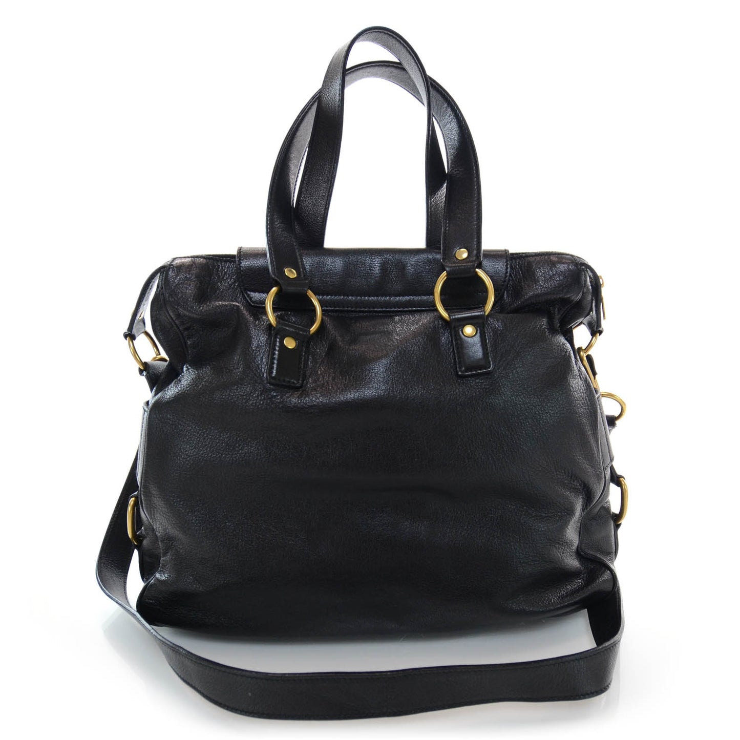 Leather Muse Messenger Bag Black