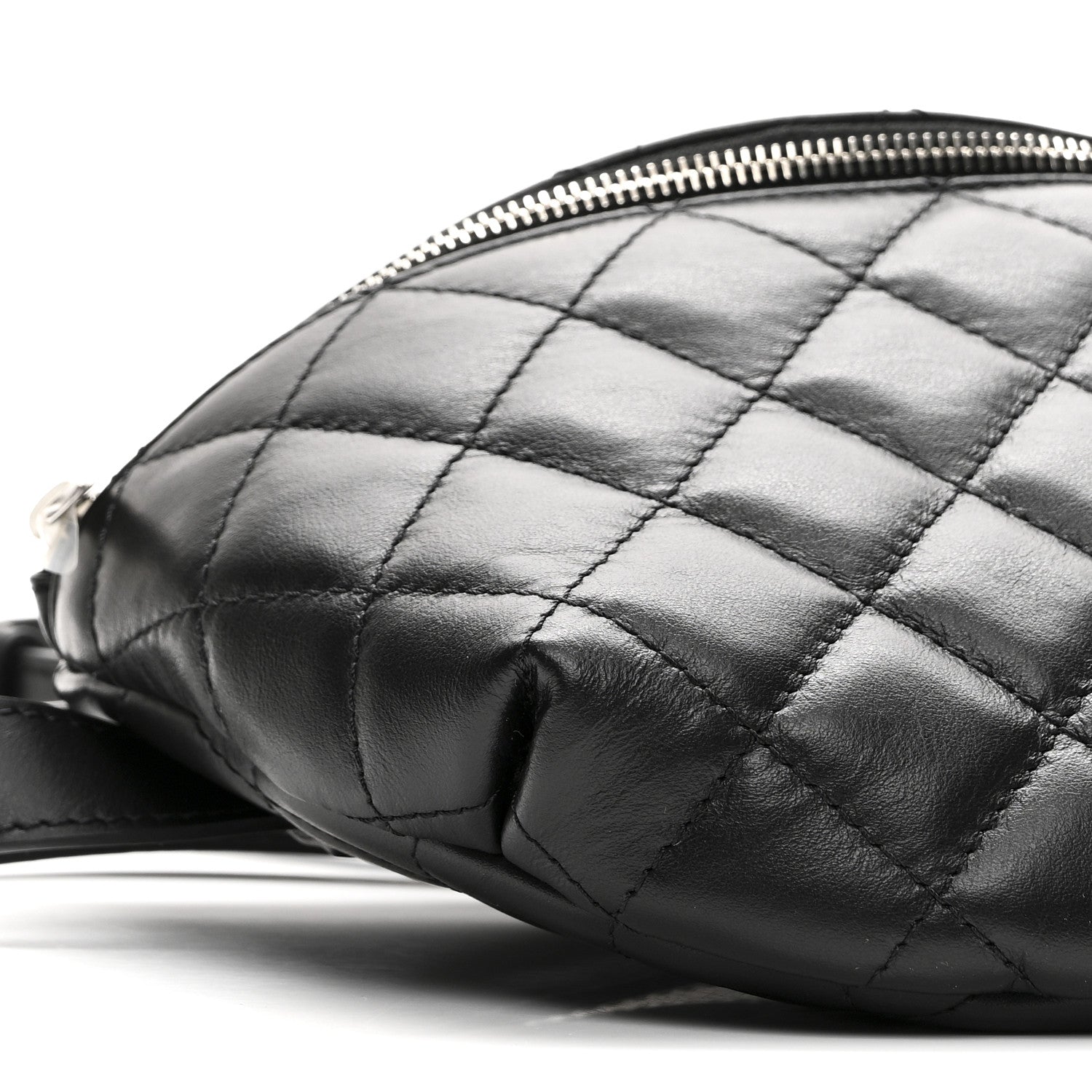Chanel Calfskin Quilted Waist Belt Bag Black 9 of 10