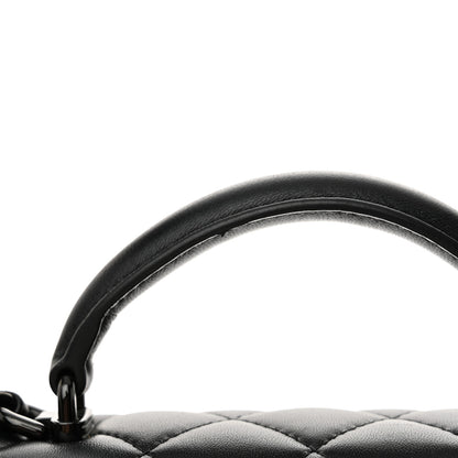 Chanel Lambskin Quilted Mini Top Handle Rectangular Flap So Black 11 of 12