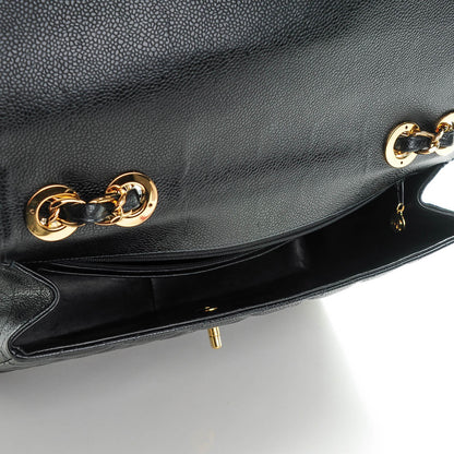 Chanel Caviar Quilted Jumbo Single Flap Black 5 of 8