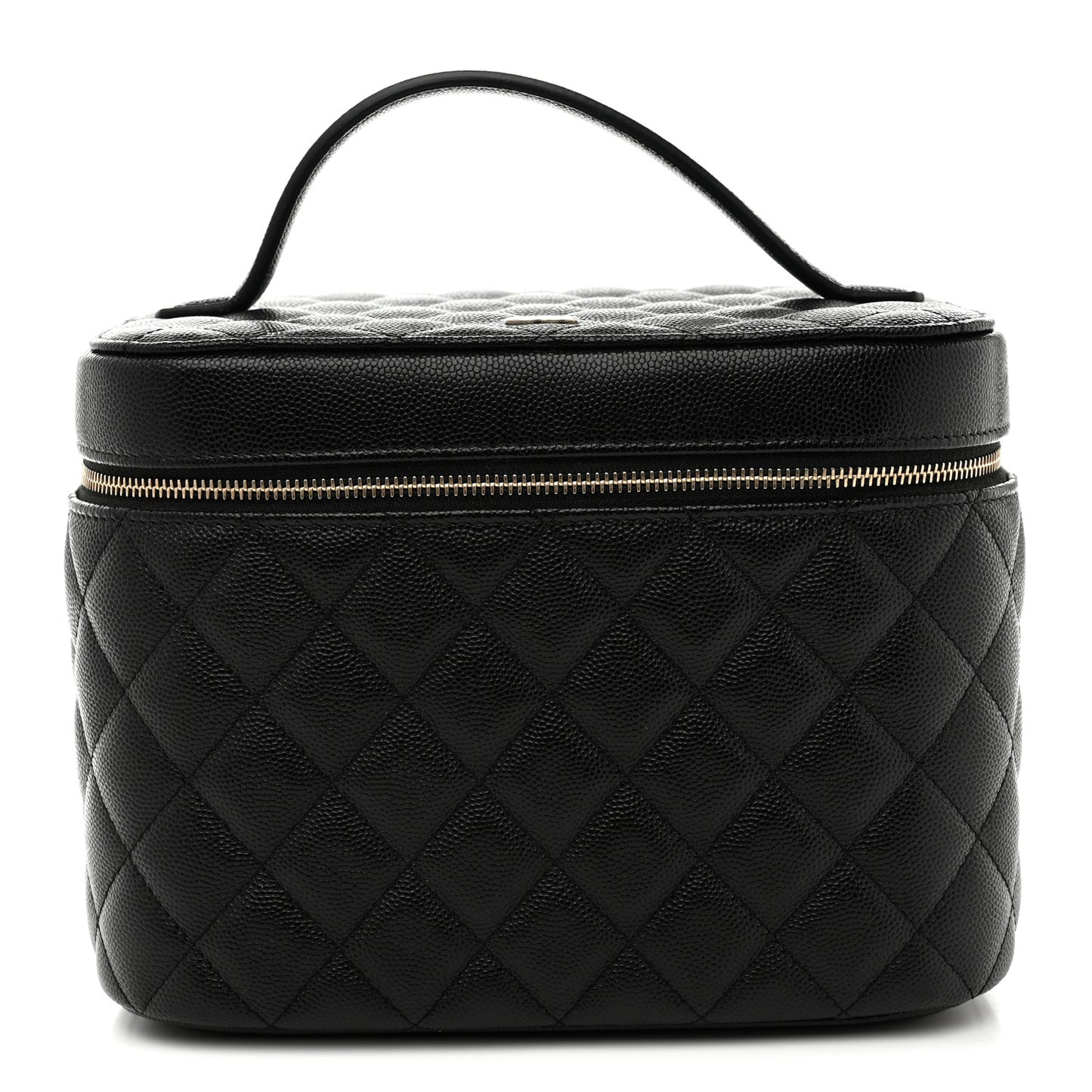 Caviar Quilted Vanity Pouch Black