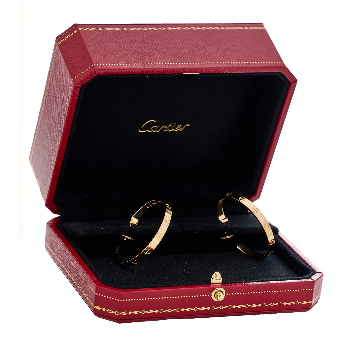 18K Yellow Gold Large LOVE Hoop Earrings