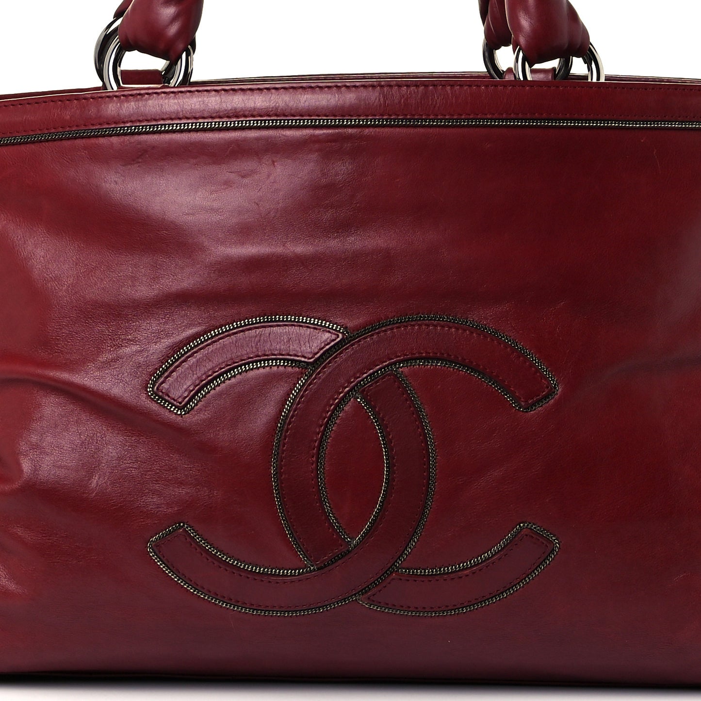 Lambskin East West Soho Shopper Red