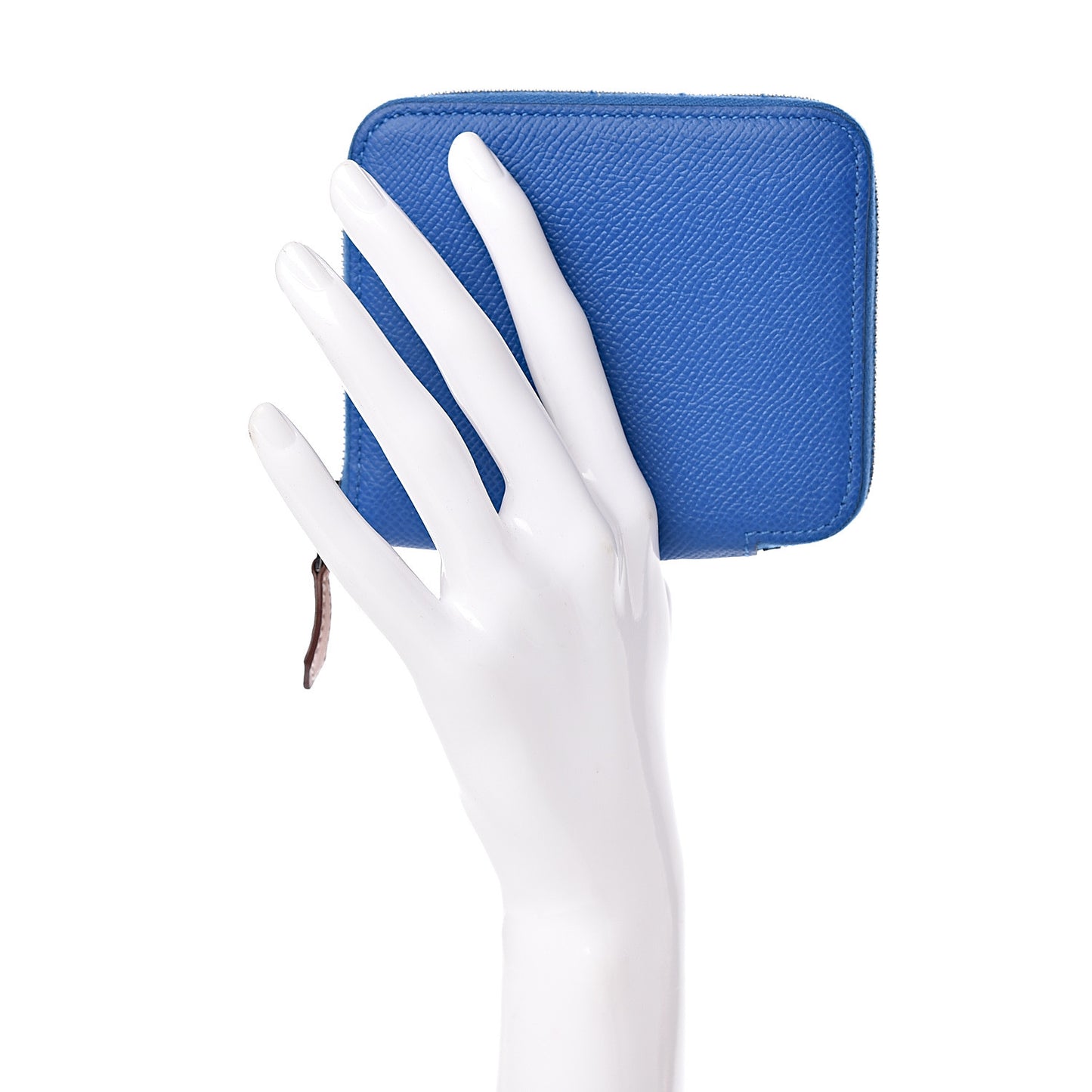 Epsom Silk'In Compact Wallet Bleu Zellige Jaune Ambre