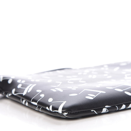 Saint Laurent Calfskin Musical Notes Zip Pouch Black 9 of 12