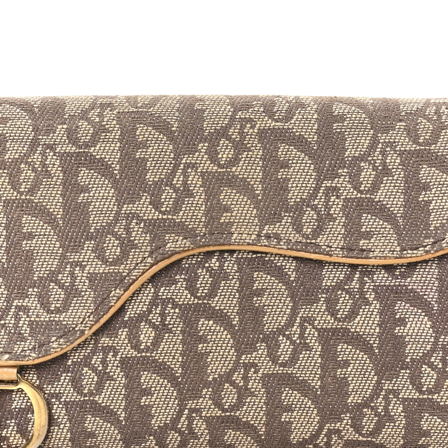 Monogram Saddle Wallet Beige