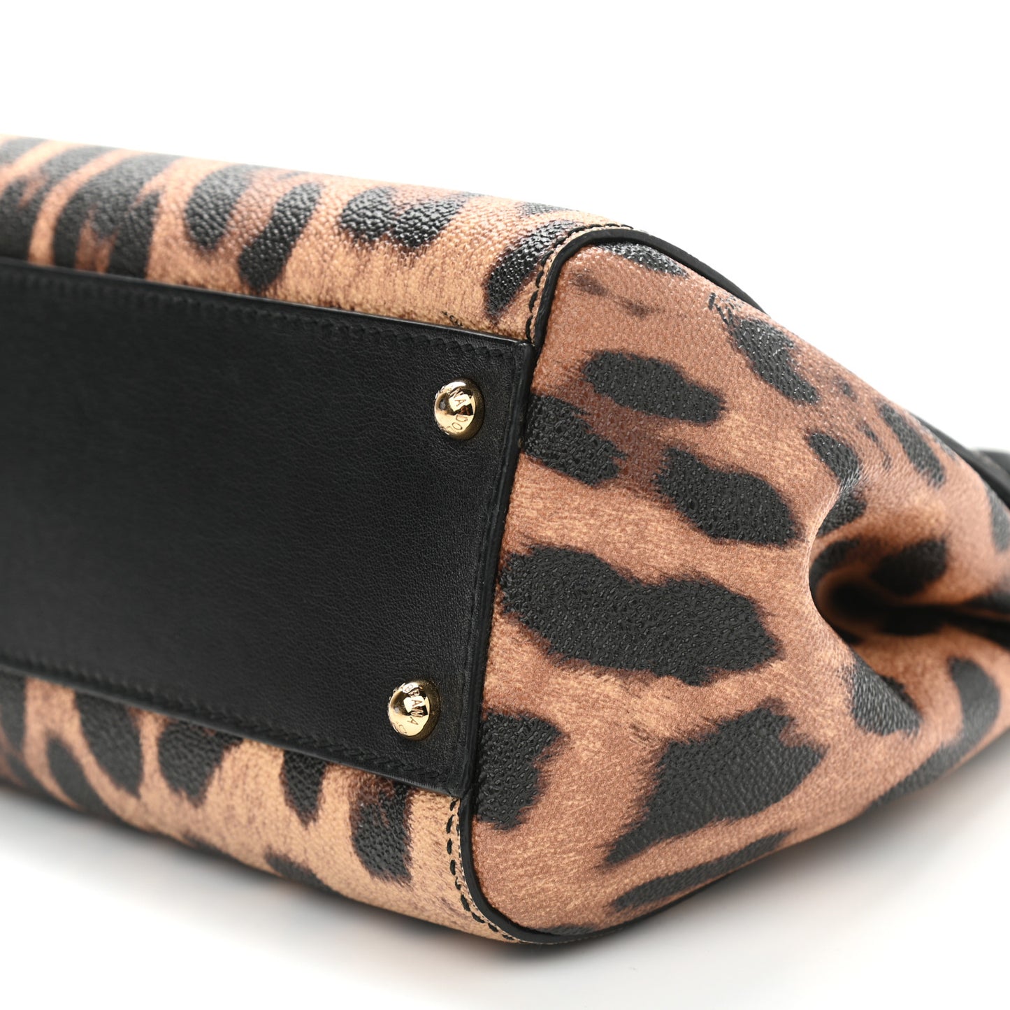 Dauphine Leopard Print Small Miss Sicily Satchel Black