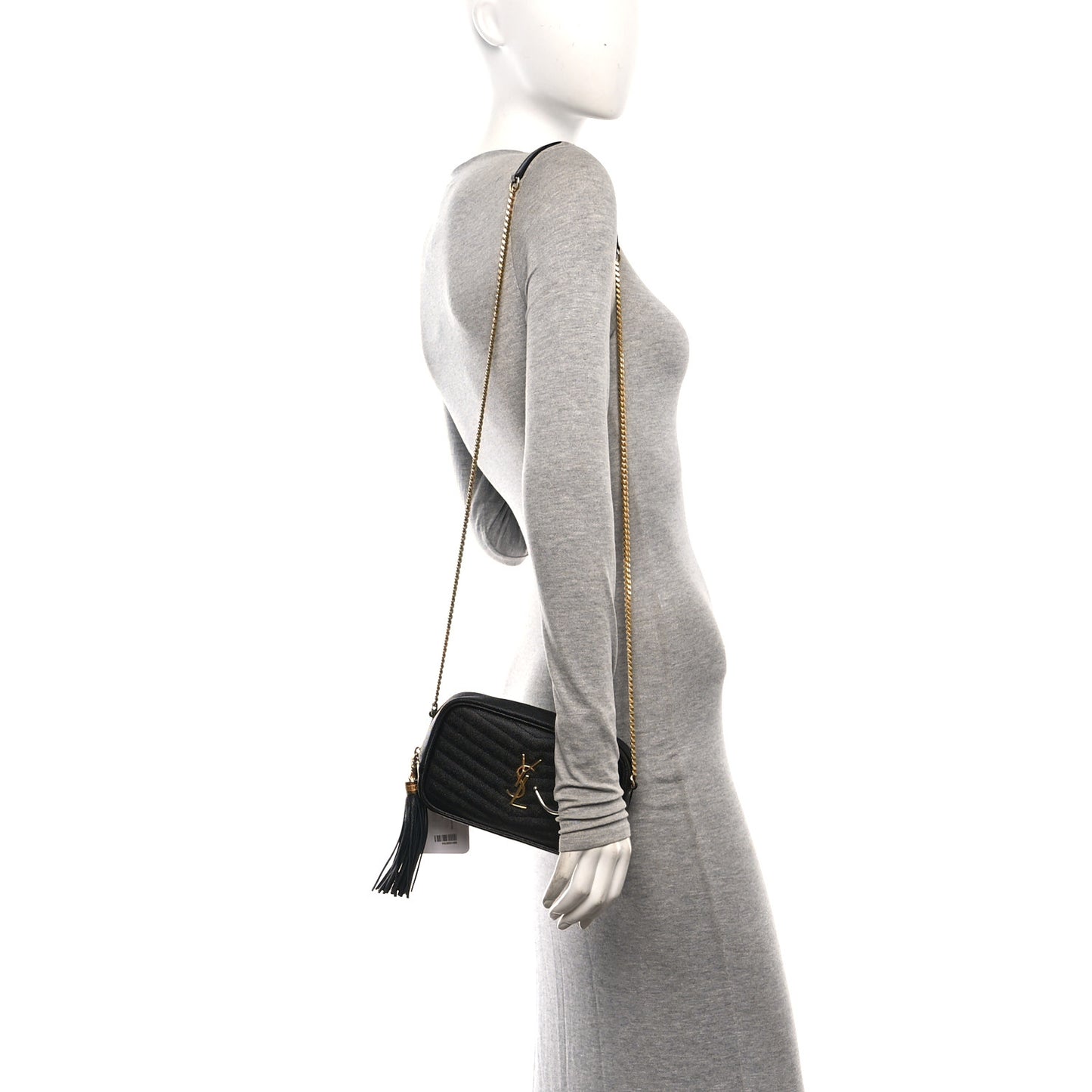 Grain De Poudre Matelasse Monogram Mini Lou Camera Bag Black