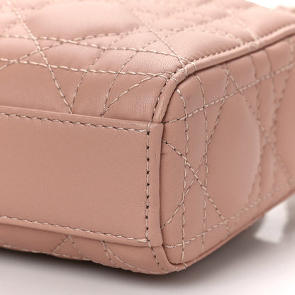 Christian Dior Lambskin Cannage Micro Lady D-Joy Rose De Vents 8 of 8