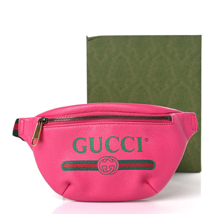 Gucci Grained Calfskin Small Logo Belt Bag Box Pink Green 9 of 9