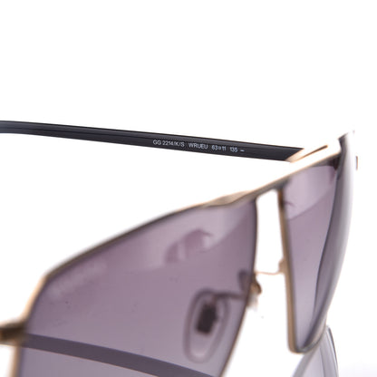 Gucci Aviator GG 2214/K/S Sunglasses Black Gold 5 of 8