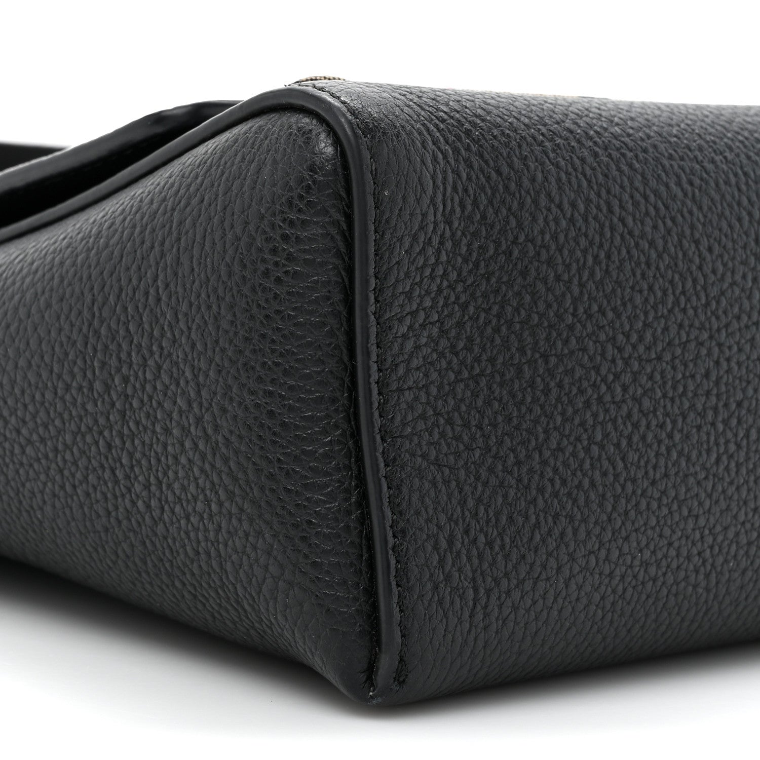 Burberry Grainy Calfskin Vintage Check Note Crossbody Bag Black 9 of 10