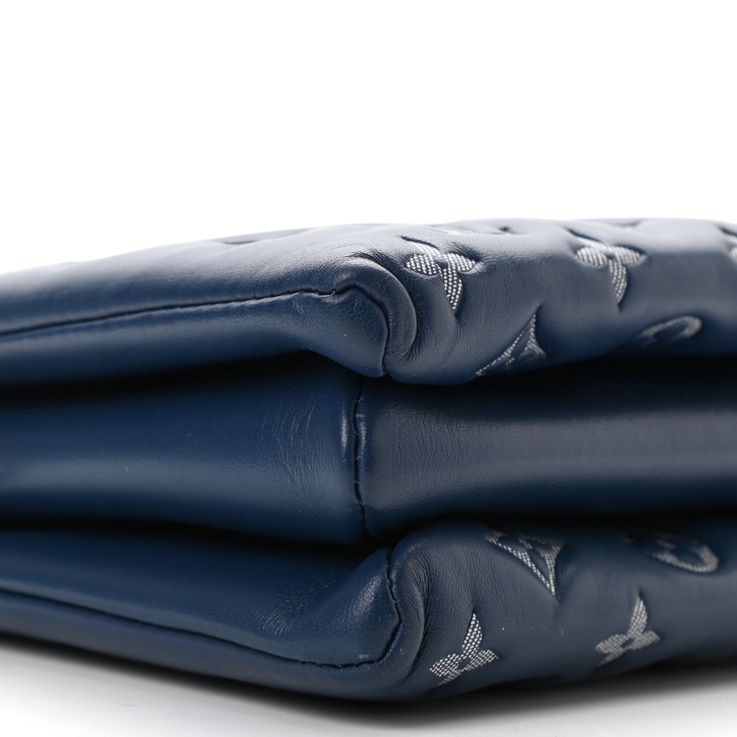 Lambskin Embossed Monogram Coussin PM Denim Blue