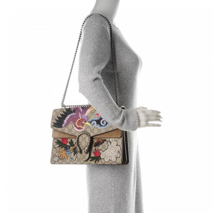 Gucci GG Supreme Monogram Embroidered Medium Dionysus Shoulder Bag Taupe 2 of 7