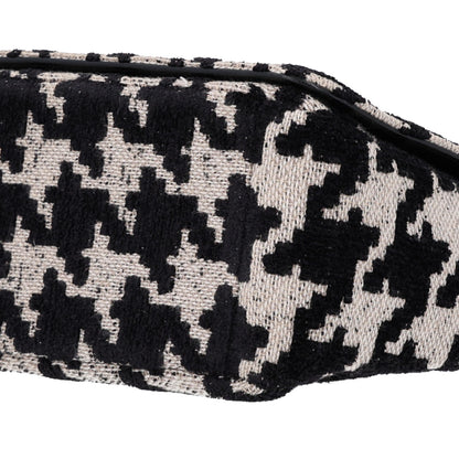 Christian Dior Technical Canvas Macro Houndstooth Medium Caro Bag Black White 9 of 9