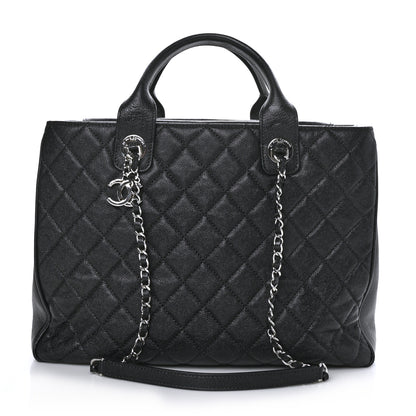 Chanel Caviar Quilted Large Urban Companion Top Handle Shopping Tote Black 1 of 12