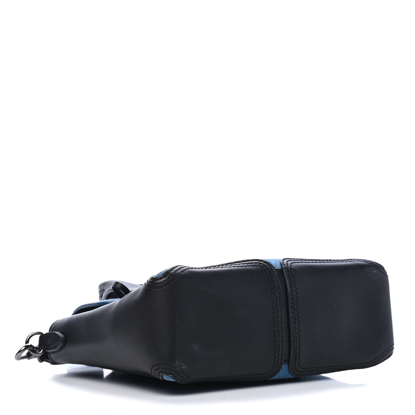 Suede Calfskin Mini Pashli Satchel Blue Black