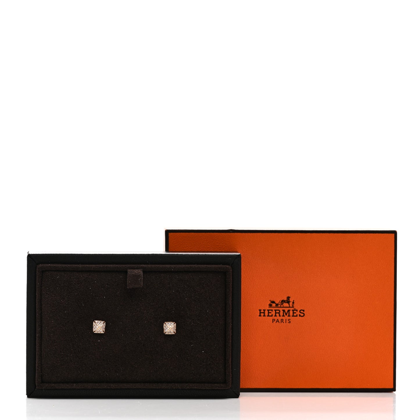 18K Rose Gold Diamond Clou d'H Stud Earrings