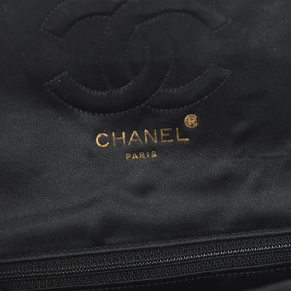 Chanel Satin Quilted Evening Bag Black 8 of 10