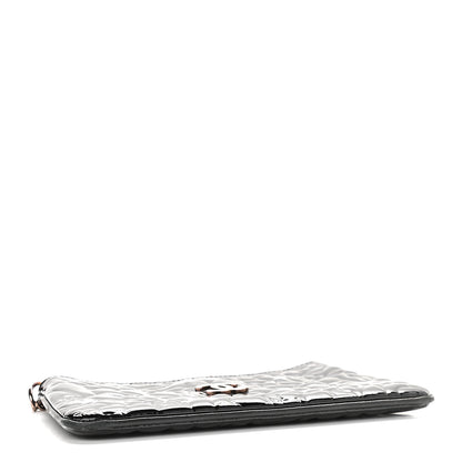 Chanel Patent Camellia Embossed Pochette Black 3 of 11