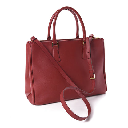 Prada Saffiano Medium Galleria Double Zip Tote Fuoco 4 of 13