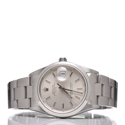 Rolex Stainless Steel 34mm Oyster Perpertual Date Watch Silver 15200 3 of 9
