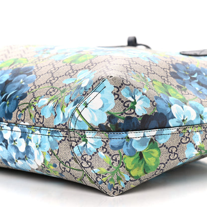 Gucci GG Supreme Monogram Blooms Medium Reversible Tote Beige Blue Navy 8 of 17