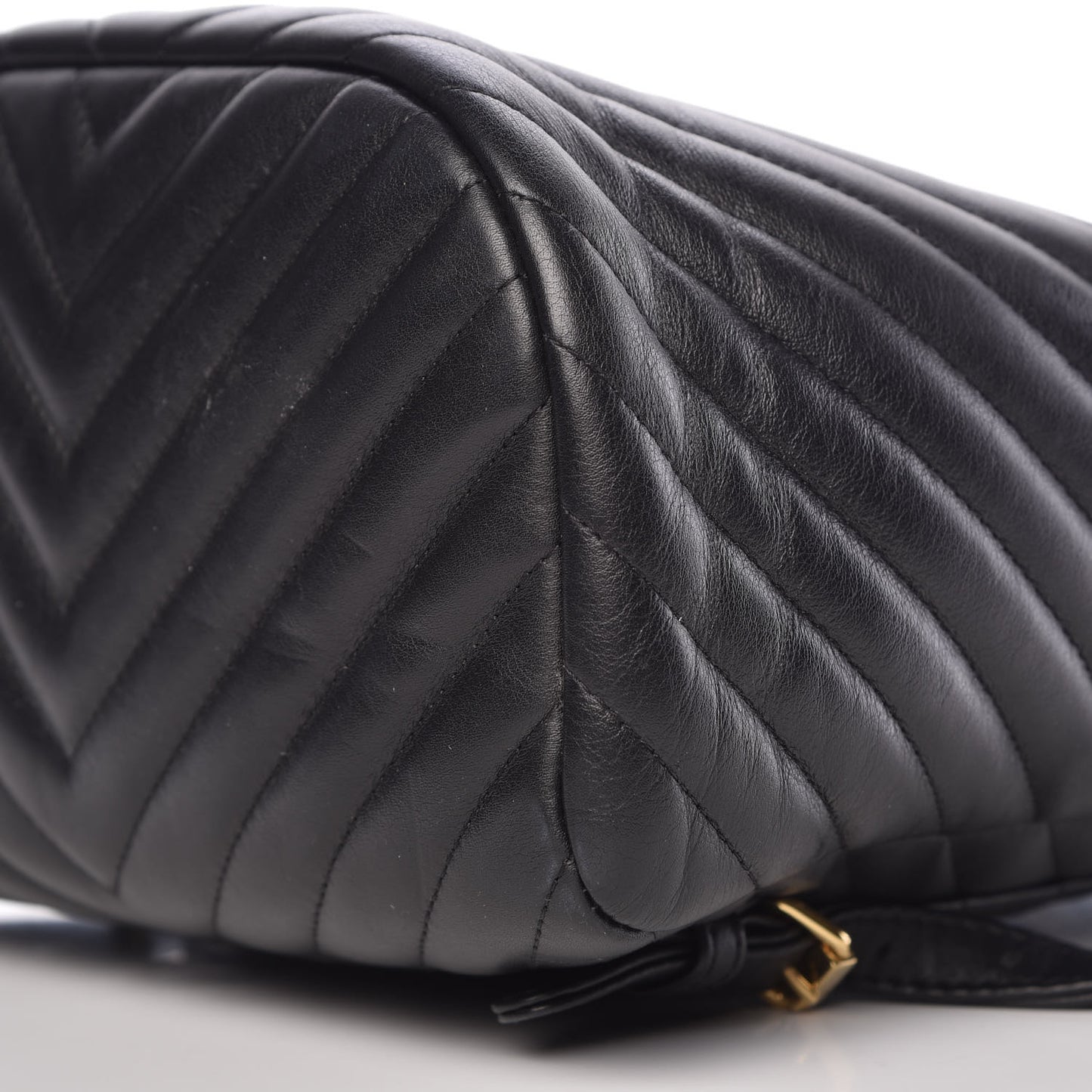 Calfskin Chevron Quilted Small Urban Spirit Backpack Black