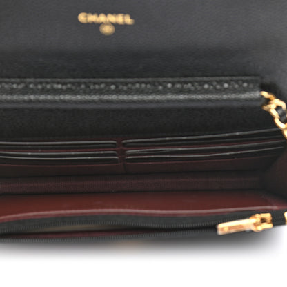Chanel Caviar Quilted Wallet On Chain WOC Black 4 of 12