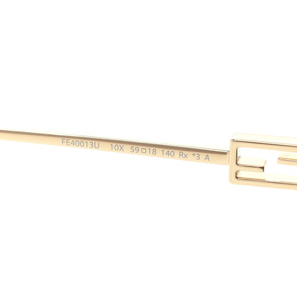 Fendi Metal Square Sunglasses FE40013U Gold Brown 6 of 10