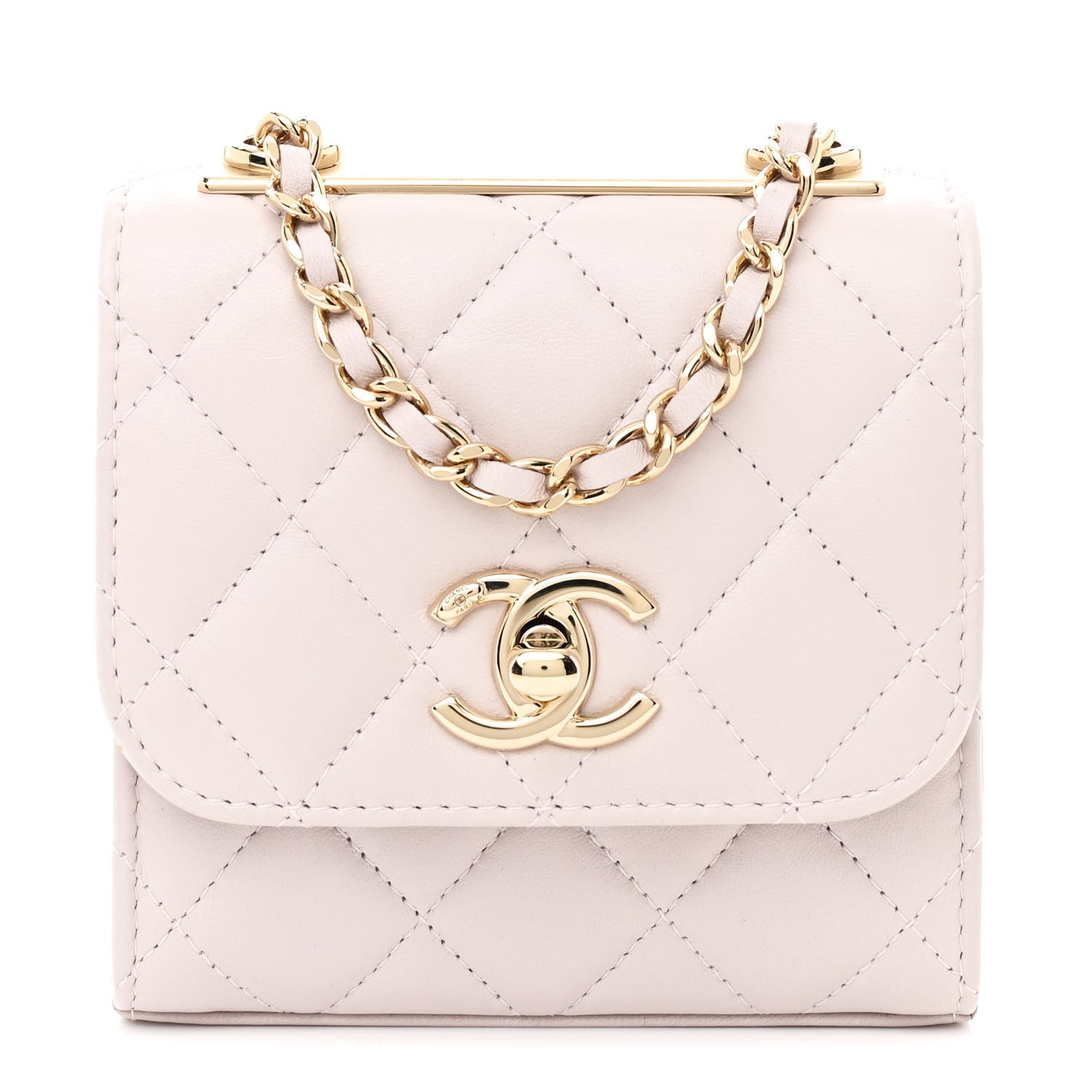 Chanel Lambskin Quilted Mini Trendy CC Clutch With Chain Lilac 1 of 11
