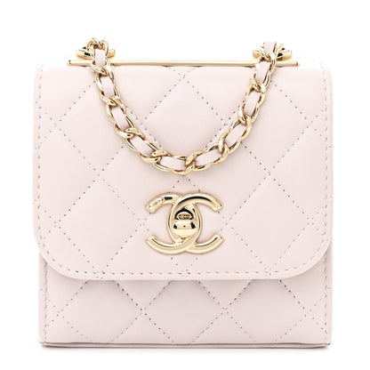 Chanel Lambskin Quilted Mini Trendy CC Clutch With Chain Lilac 1 of 11