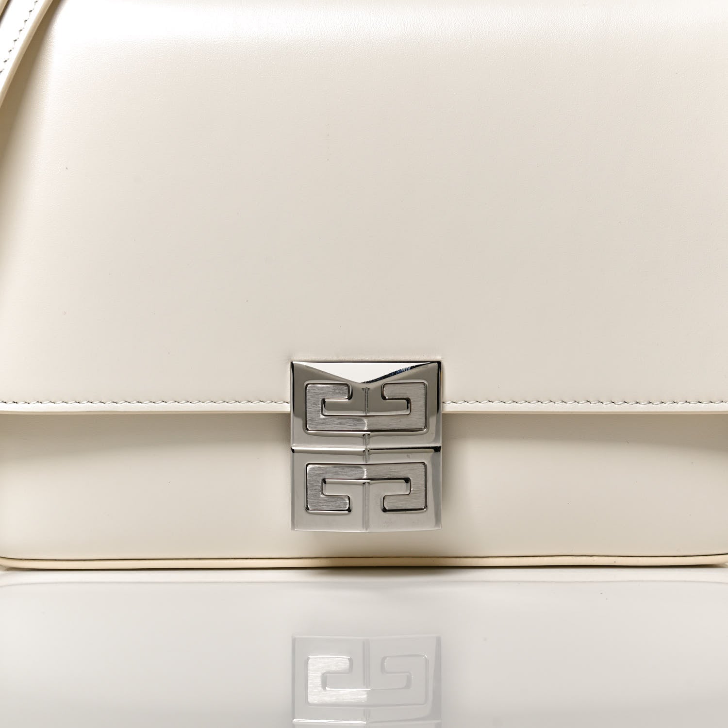 Givenchy Box Calfskin Medium 4G Shoulder Bag Ivory 10 of 14