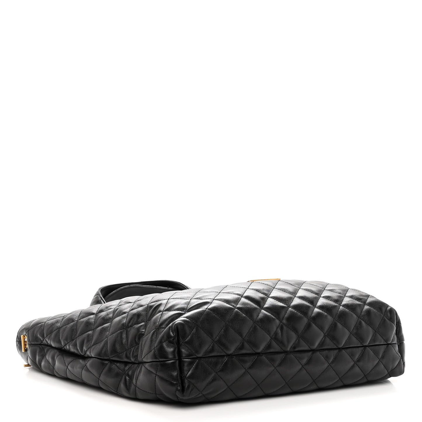 Lambskin Quilted Maxi Icare Shopping Tote Black