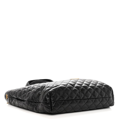 Saint Laurent Lambskin Quilted Maxi Icare Shopping Tote Black 5 of 11