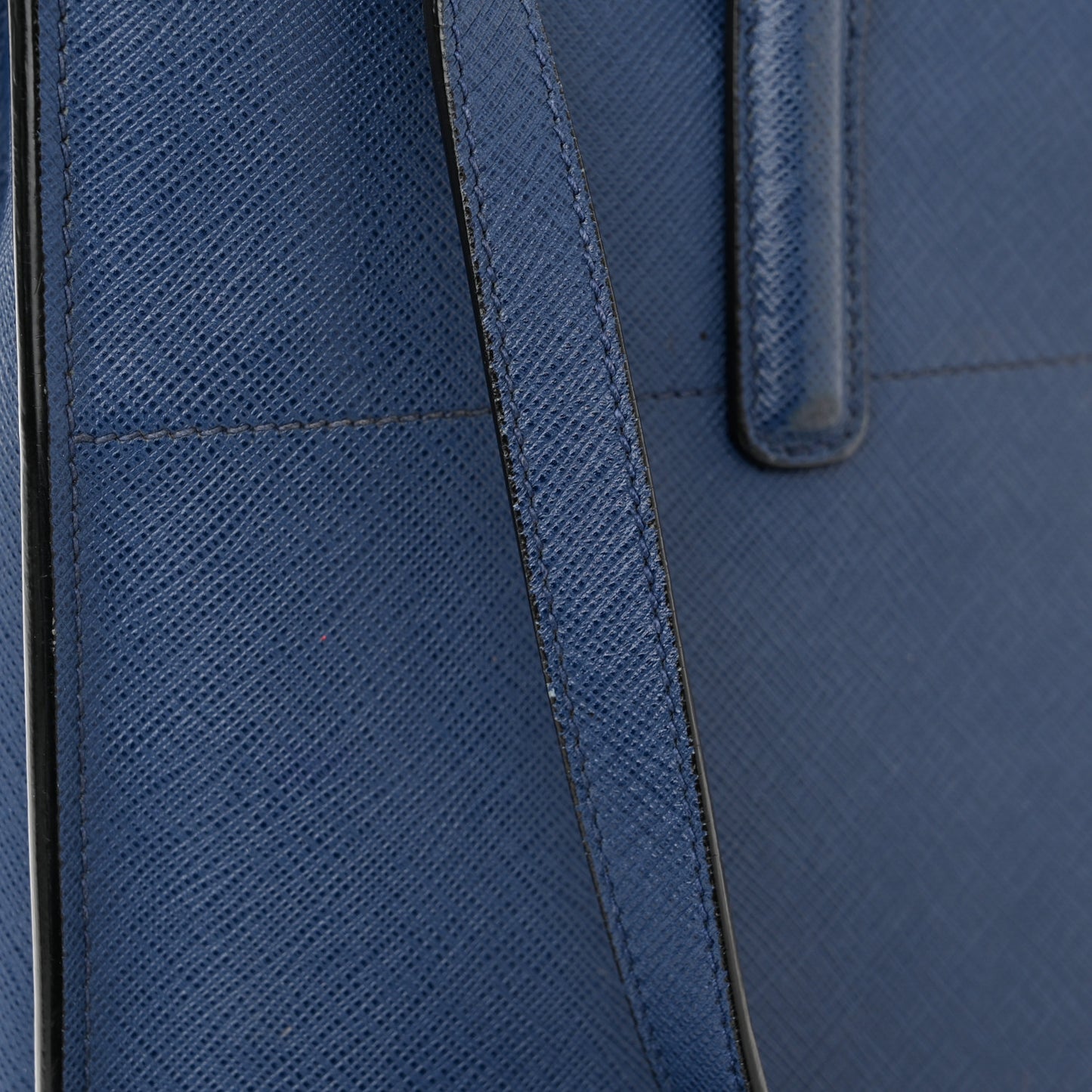 Saffiano Soft Triple Pocket Tote Bluette