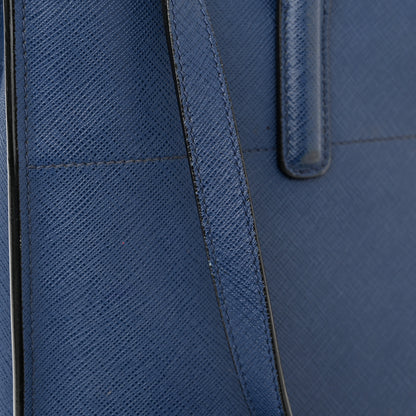 Prada Saffiano Soft Triple Pocket Tote Bluette 11 of 14