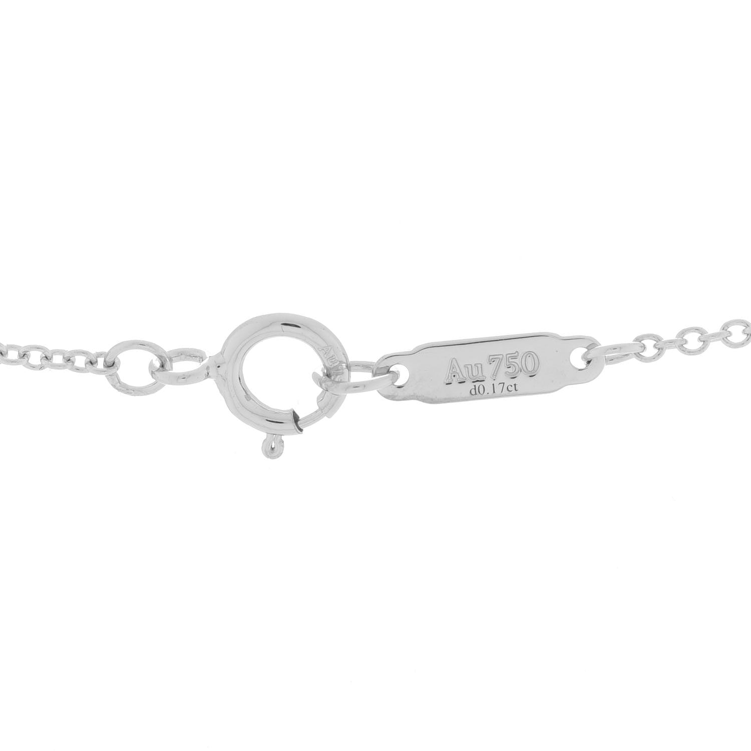 Tiffany 18K White Rose Gold Diamond Double Interlocking Circles Pendant Necklace 4 of 6