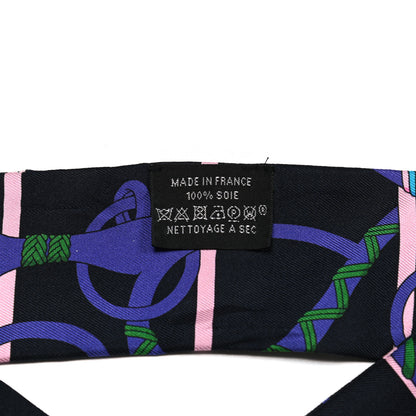Hermes Silk Panoplie Equestre Twilly Caban Violet Orange 4 of 6