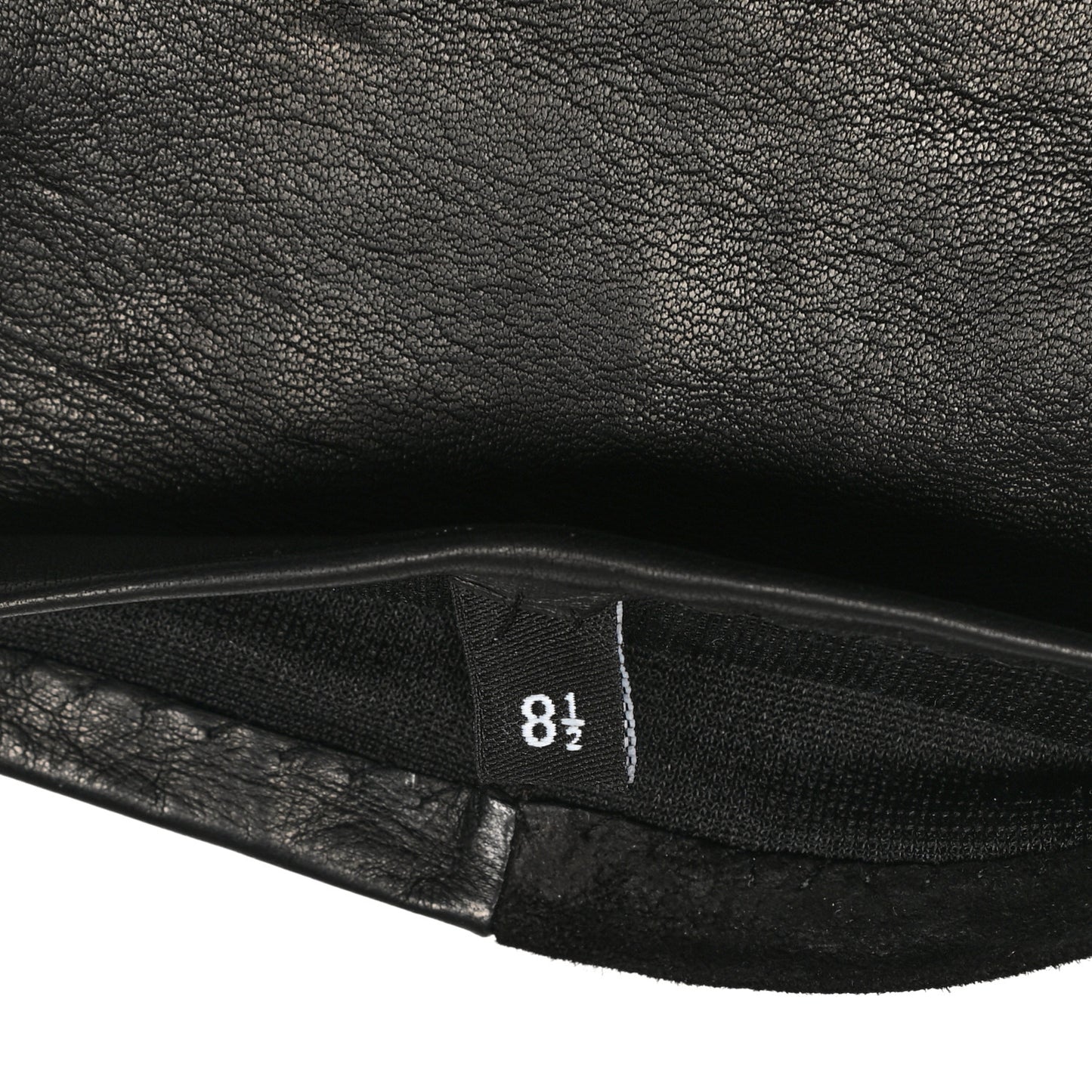 Suede Lambskin Gloves 8.5 Black