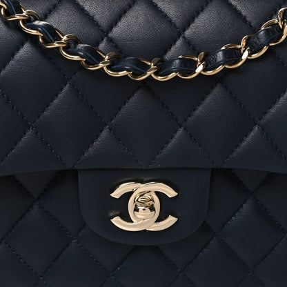 Chanel Lambskin Quilted Small Double Flap Navy 8 of 11