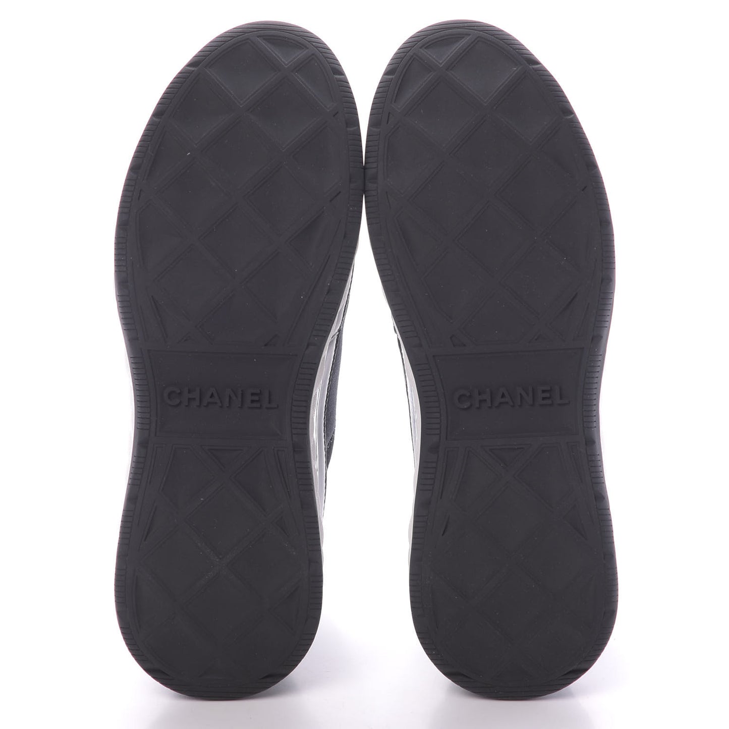 Velvet Calfskin Mixed Fibers CC Sneakers 38.5 Black