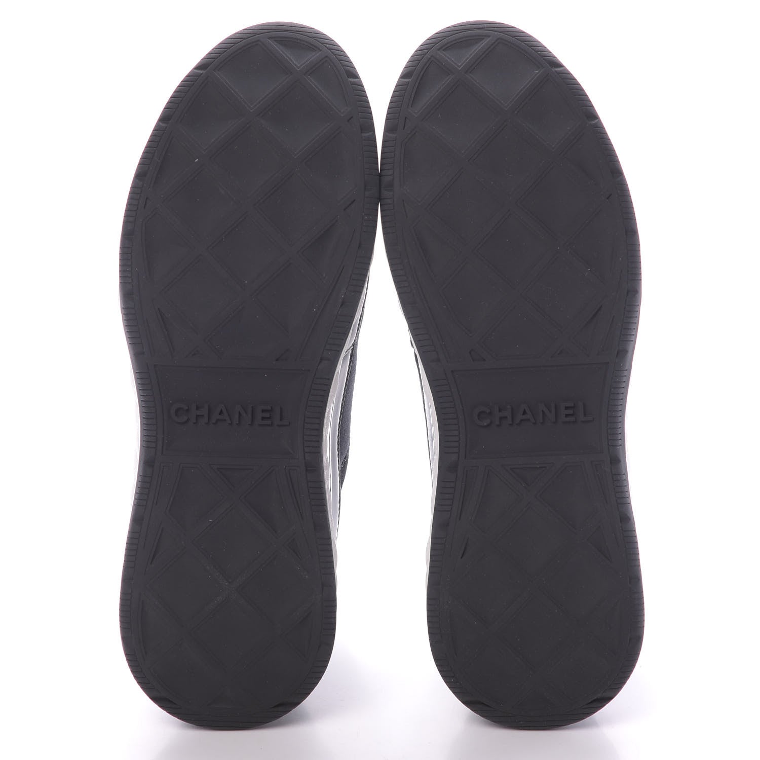 Chanel Velvet Calfskin Mixed Fibers CC Sneakers 38.5 Black 6 of 10